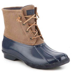 Sperry Top-sider Saltwater Navy & Tan Duck Boots